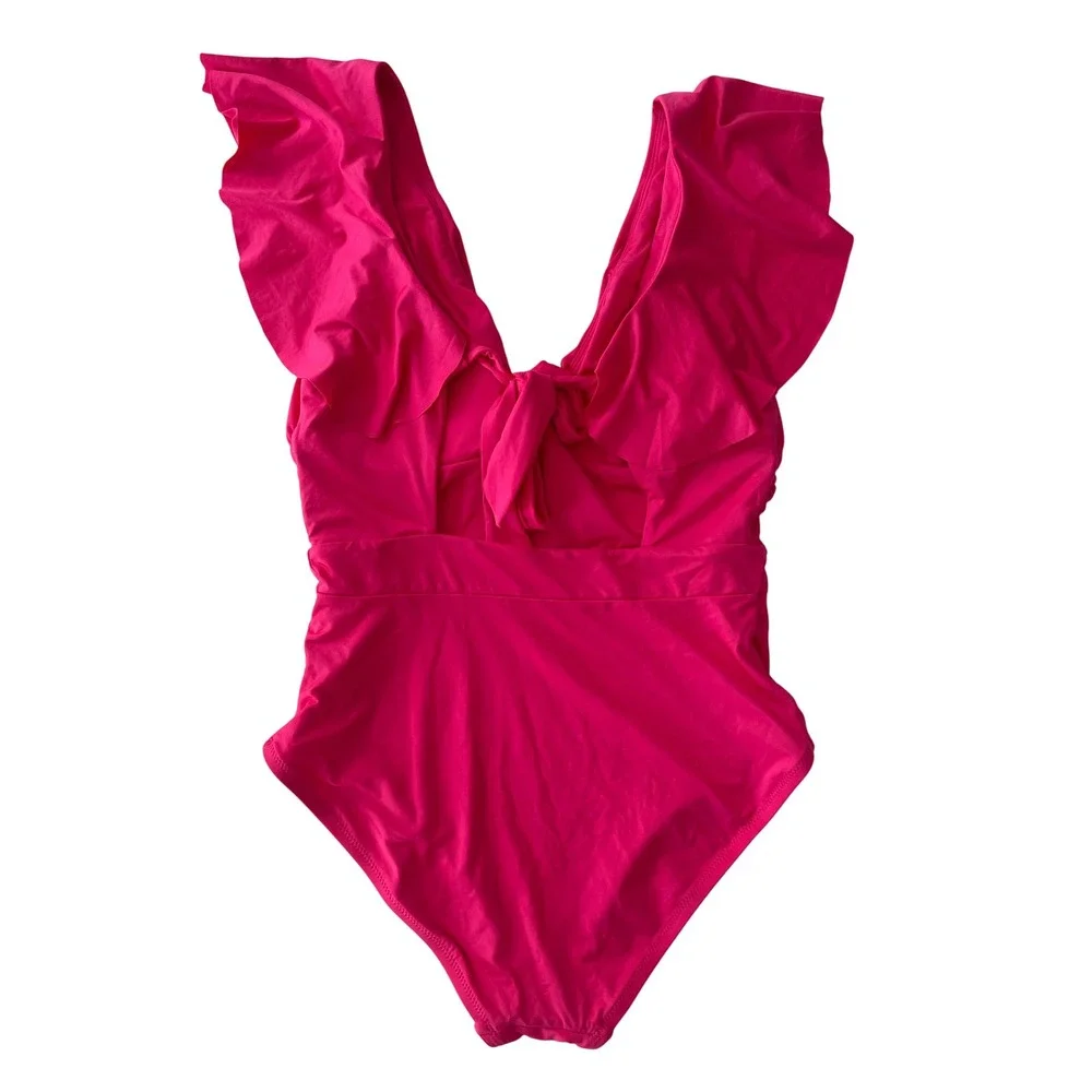 Trina Turk Piece Ruffle One Piece Size‎ 8 - Picture 2 of 6